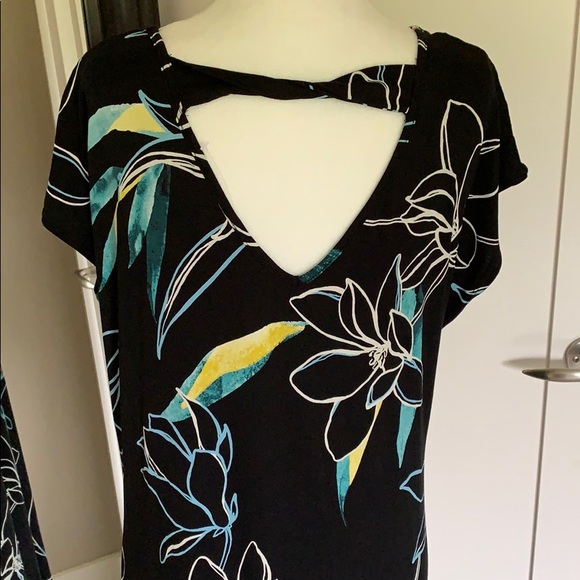 NEW Reitmans black floral maxi dress size M/L - Picture 6 of 10